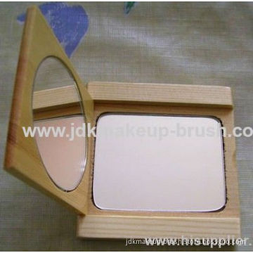 Wood Frame Compact Cosmetic Mirror 